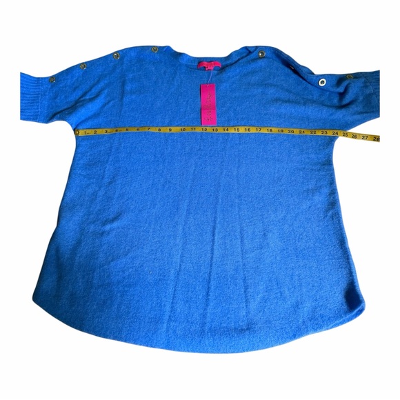 NWT Lilly Pulitzer Arna Sweater Heathered Abaco Blue– Beautiful Size Large - Picture 11 of 14